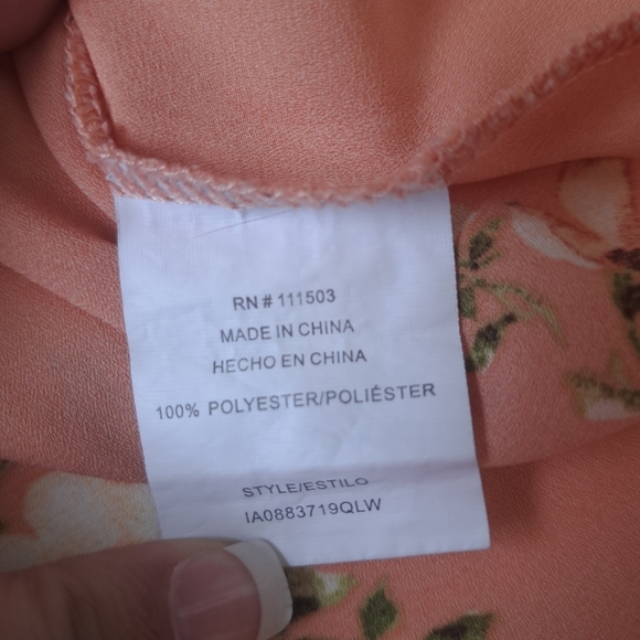 Lily White flowered blouse for women slim size S Polyester‎ - Picture 5 of 10